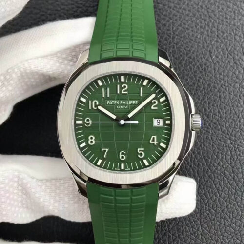 Replica Patek Philippe Aquanaut 5168G 3K Factory Green Strap Watch