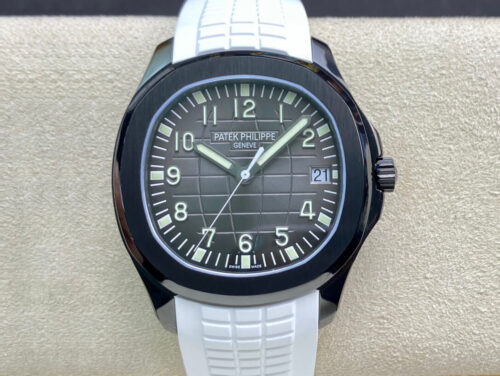Replica Patek Philippe Aquanaut PP5167 ZF Factory White Rubber Strap Watch