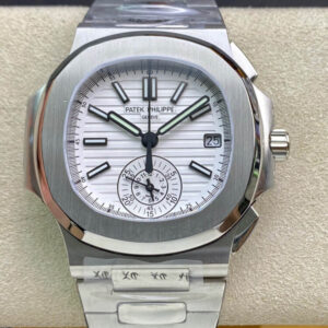 Replica Patek Philippe Nautilus 5980/1A-019 3K Factory White Dial Watch