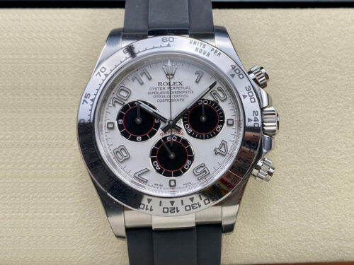 Replica Rolex Cosmograph Daytona 116519 Clean Factory Rubber Strap Watch