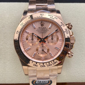 Replica Rolex Daytona M116505-0012 BT Factory Rose Strap Watch
