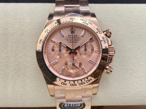 Replica Rolex Daytona M116505-0012 BT Factory Rose Strap Watch