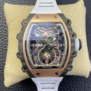 Replica Richard Mille RM21-01 RM Factory White Rubber Strap Watch