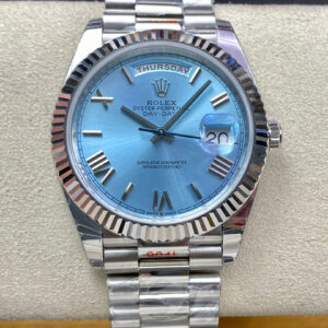 Replica Rolex Day Date M228236-0012 EW Factory Sky Blue Dial Watch