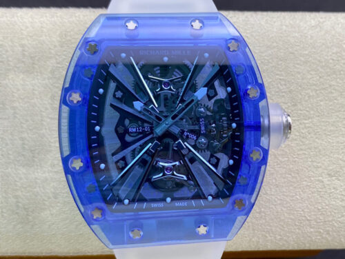 Replica Richard Mille RM12-01 RM Factory Tourbillon Sapphire Clear Version Watch