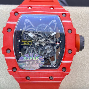 Replica Richard Mille RM035-02 RM Factory Red Rubber Strap Watch