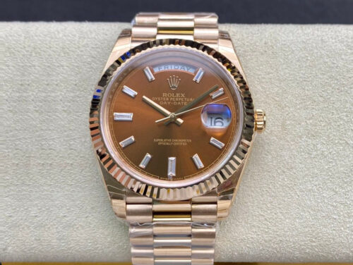 Replica Rolex Day Date 228235 EW Factory V2 Gold Strap Watch