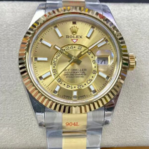 Replica Rolex Sky Dweller M326933-0001 V2 Noob Factory Gold Dial Watch