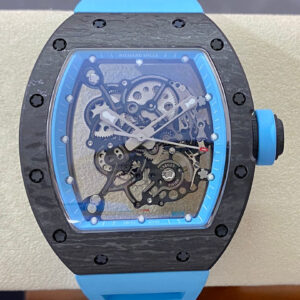 Replica Richard Mille RM-055 BBR Factory Blue Rubber Strap Watch