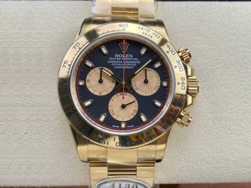 Replica Rolex Cosmograph Daytona M116508-0009 Clean Factory Gold Case Watch