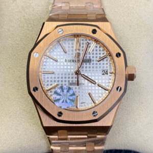 Replica Audemars Piguet Royal Oak 15450OR.OO.1256OR.01 JF Factory White Dial Watch