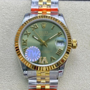 Replica Rolex Datejust 178273 31MM TW Factory Green Dial Watch