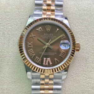 Replica Rolex Datejust M278271-0004 31MM EW Factory Brown Bezel Watch