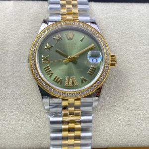 Replica Rolex Datejust M278383RBR-0016 31MM EW Factory Dark Green Dial Watch