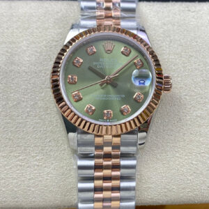 Replica Rolex Datejust 31MM EW Factory Rose Gold Watch