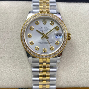 Replica Rolex Datejust M278383RBR-0020 31MM EW Factory Diamond Bezel Watch