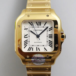 Replica Cartier De Santos W20112Y1 BV Factory Yellow Strap Watch