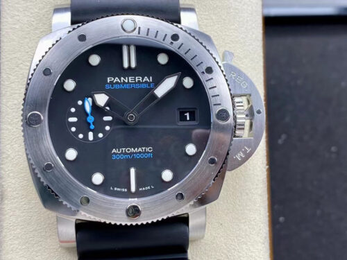 Replica Panerai Submersible PAM01229 VS Factory Black Rubber Strap Watch