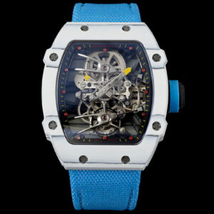 Replica Richard Mille RM27-02 Rafael Nadal Tourbillon RM Factory Blue Strap Titanium Case Watch