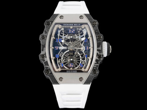 Replica Richard Mille RM21-01 RM Factory Tourbillon Case White Rubber Strap Watch