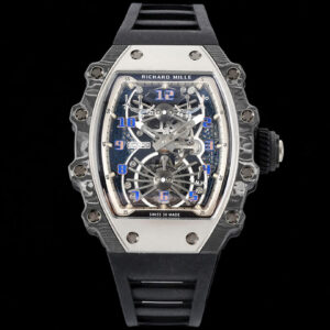 Replica Richard Mille RM21-01 RM Factory Skeleton Dial Black Strap Watch