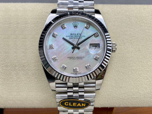 Replica Rolex Datejust M126334-0020 Clean Factory Diamond-set Dial Watch