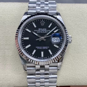 Replica Rolex Datejust M126234-0015 36MM VS Factory Gray Steel Strap Watch
