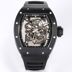 Replica Richard Mille RM-055 BBR Factory V2 Black Rubber Strap Watch