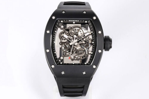 Replica Richard Mille RM-055 BBR Factory V2 Black Rubber Strap Watch