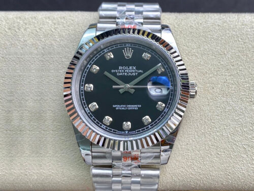 Replica Rolex Datejust M126334-0012 GM Factory Diamond-set Dial Watch