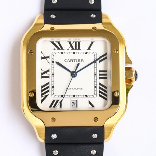 Replica Cartier Santos WGSA0009 GF Factory V2 Yellow Case Watch