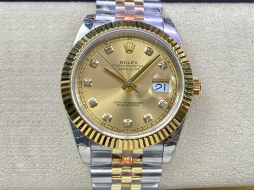 Replica Rolex Datejust M126333-0012 GM Factory Yellow Diamond Dial Watch
