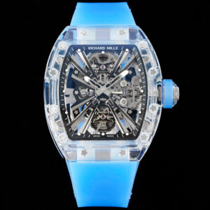 Replica Richard Mille RM12-01 RM Factory Tourbillon Blue Strap Watch