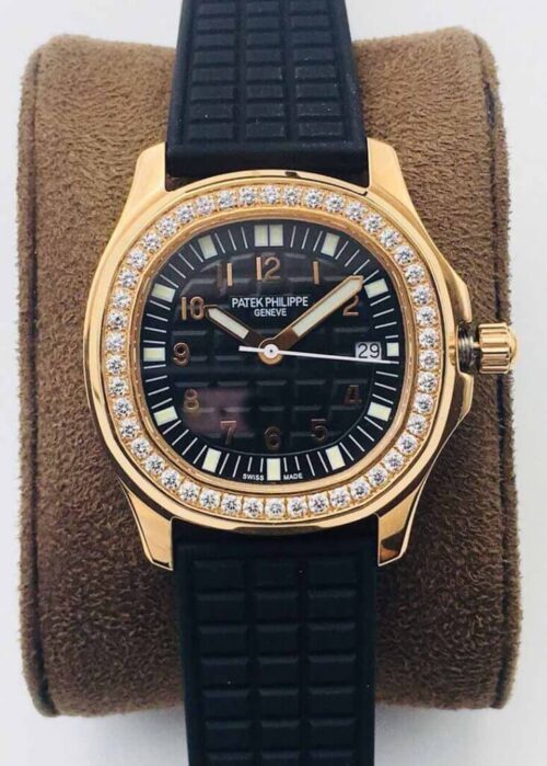 Replica Patek Philippe Aquanaut 5067A Quartz Movement PPF Factory Diamond-Set Bezel Watch