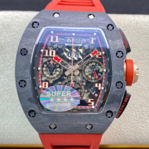 Replica Richard Mille RM011 KV Factory V3 Red Strap Watch