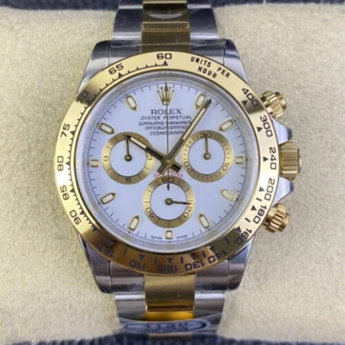 Replica Rolex Cosmograph Daytona M116503-0001 Clean Factory Gold Bezel Watch