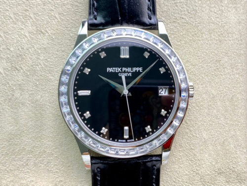 Replica Patek Philippe Calatrava 5298P-012 ZF Factory Diamond-Set Bezel Watch