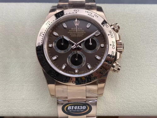 Replica Rolex Daytona M116505-0013 BT Factory Gold Strap Watch