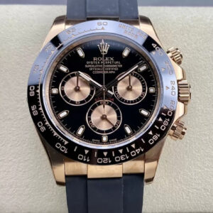 Replica Rolex Cosmograph Daytona M116515LN-0017 Clean Factory Black Strap Watch