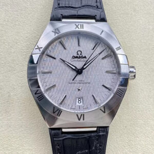 Replica SBF Omega Constellation 131.12.41.21.06.001 VS Factory Gray Bezel Leather Strap Watch