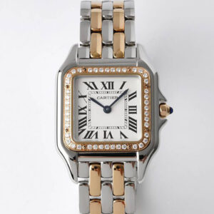 Replica Panthere De Cartier W3PN0007 27MM BV Factory Diamond Bezel Watch