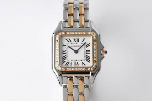 Replica Panthere De Cartier W3PN0007 27MM BV Factory Diamond Bezel Watch