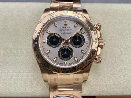 Replica Rolex Cosmograph Daytona M116505-0016 Clean Factory Gold Bezel Watch