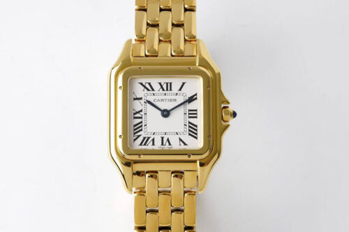 Replica Panthere De Cartier WGPN0009 27MM BV Factory Gold Strap Watch