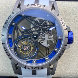 Replica Roger Dubuis Excalibur RDDBEX0479 BBR Factory Tourbillon Skeleton Dial Watch