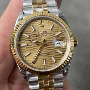 Replica Rolex Datejust M126233-0039 36MM VS Factory Gold Silver Strap Watch