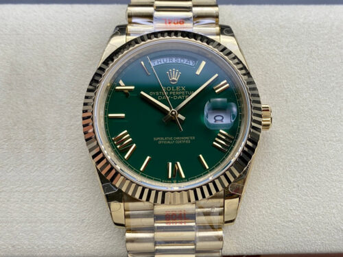 Replica Rolex Day Date M228238-0061 GM Factory Gold Stainless Steel Strap Watch