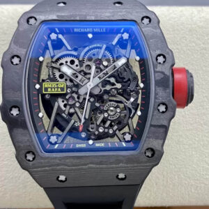 Replica Richard Mille RM35-02 T+ Factory NTPT Carbon Fiber Black Rubber Strap Watch