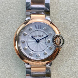 Replica Ballon Bleu De Cartier 28MM W3BB0005 V6 Factory Silver Strap Watch