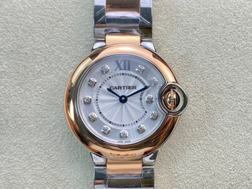 Replica Ballon Bleu De Cartier 28MM W3BB0005 V6 Factory Silver Strap Watch